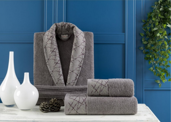 Galaxy Microdelux Single Bathrobe Set