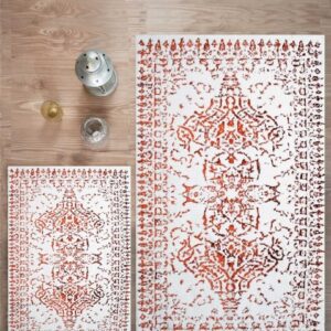 Pera 2 Piece Bathmats Set - Brick Color