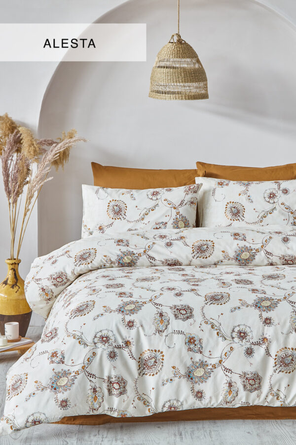 Alesta Poplin Single and Double Duvet Cover Set