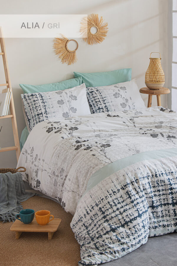 Alia Poplin Single and Double Duvet Cover Set - Image 2