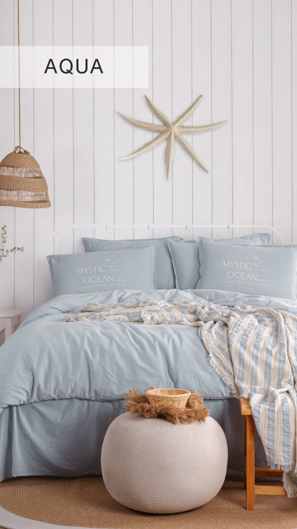 Mystic Ocean Double Pique Duvet Cover Set - Image 7