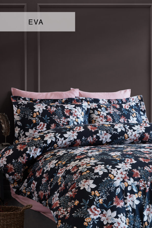 Eva Cotton Satin Double Duvet Cover Set