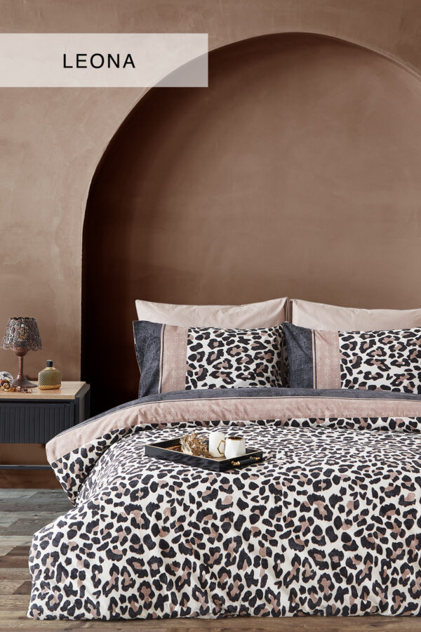 Leona Poplin Single and Double Duvet Cover Set