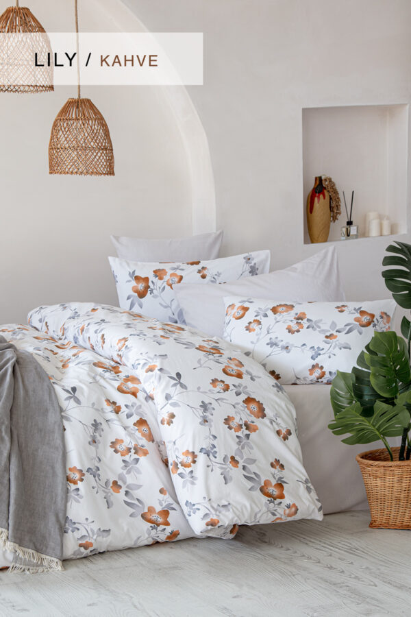 Lily Poplin Single and Double Duvet Cover Set