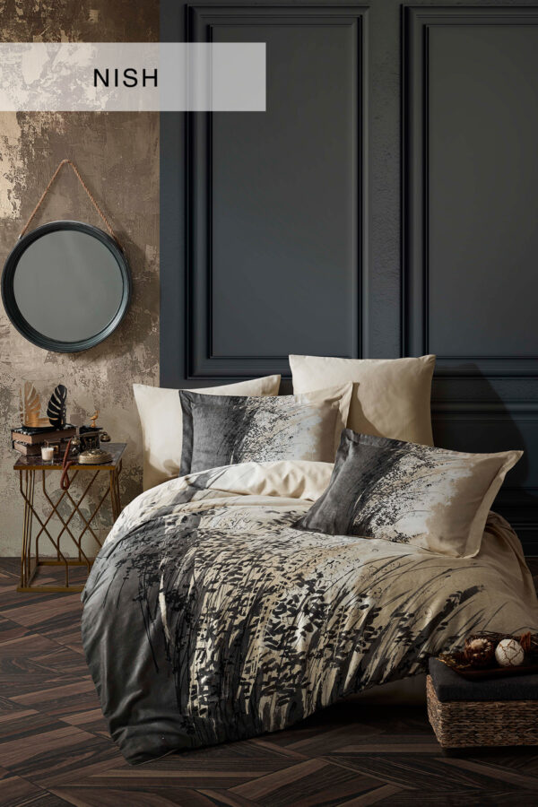 Nish Cotton Satin Double Duvet Cover Set