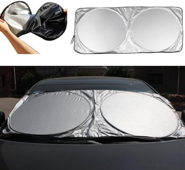 Round Wire Foldable Foldable Auto Windshield Sunshade Reflector - Image 2