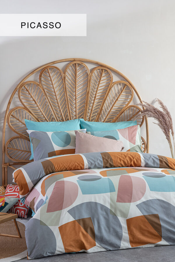 Picasso Poplin Single and Double Duvet Cover Set