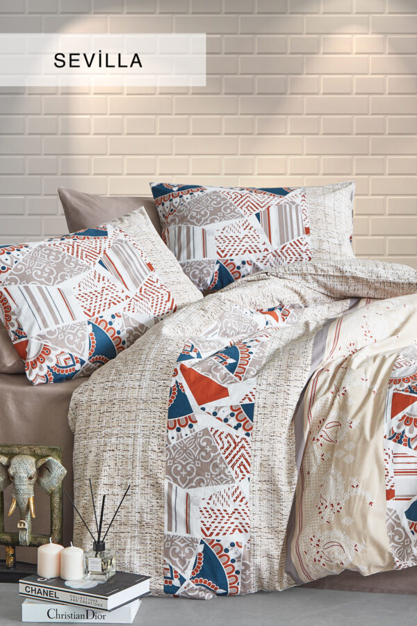 Sevilla Poplin Single and Double Duvet Cover Set
