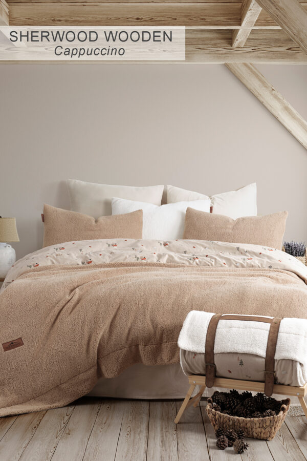 Sherwood Wooden Double Bedspread Set - Image 3