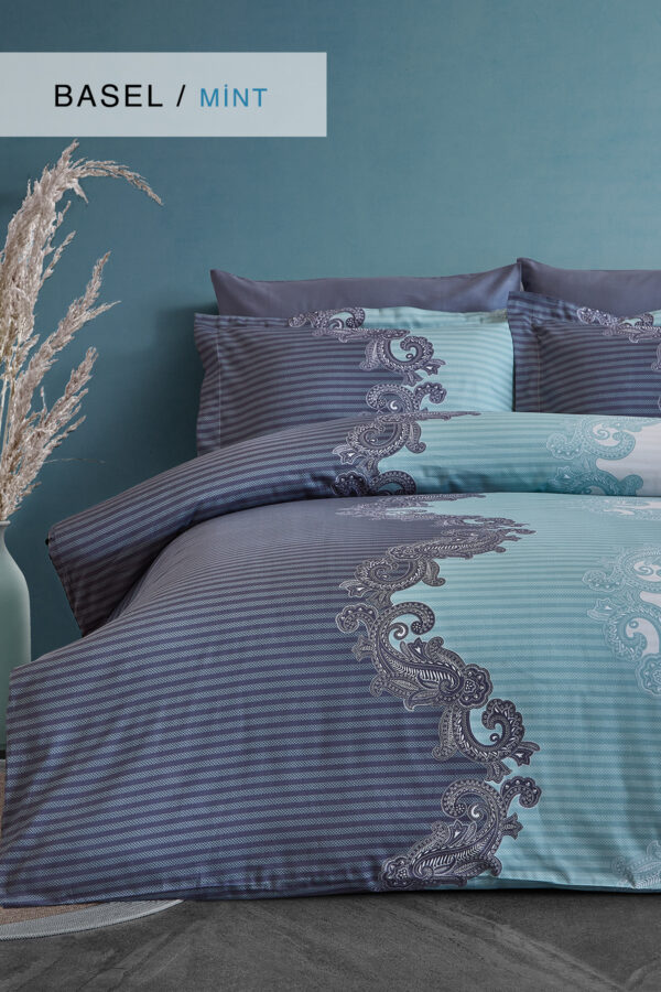 Basel Cotton Satin Double Duvet Cover Set - Image 2
