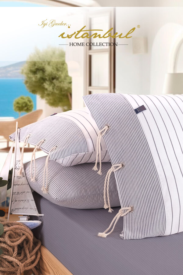 Cruise Double Yarn Dyed Duvet Cover Set - Image 4
