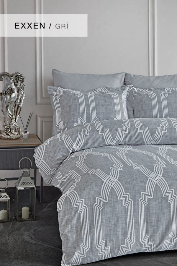 Exxen Cotton Satin Double Duvet Cover Set
