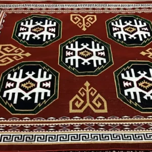 Burgundy Oriental Velvet Carpet