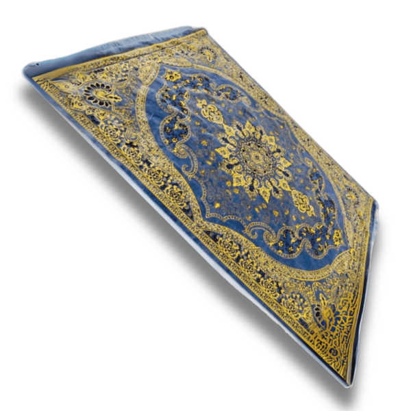 Luxury Gold Patterned Blur Velvet Carpet