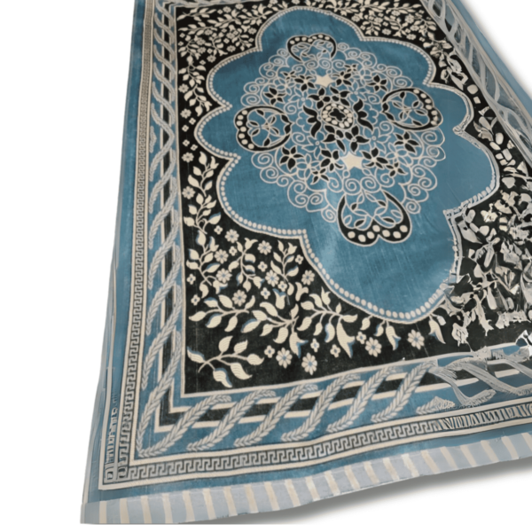 Turquise Blue Velvet Carpet