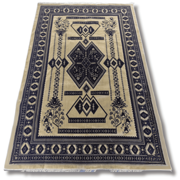 Brown Patterned Velvet Carpet