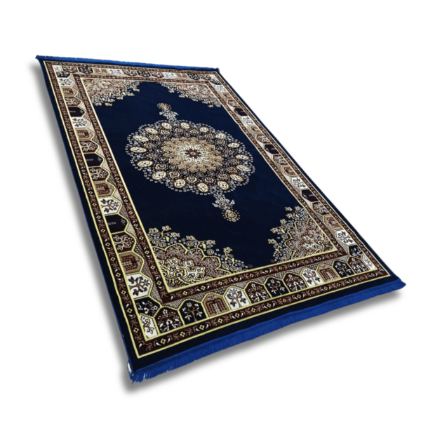 Dark Blue Turkish Velvet Carpet