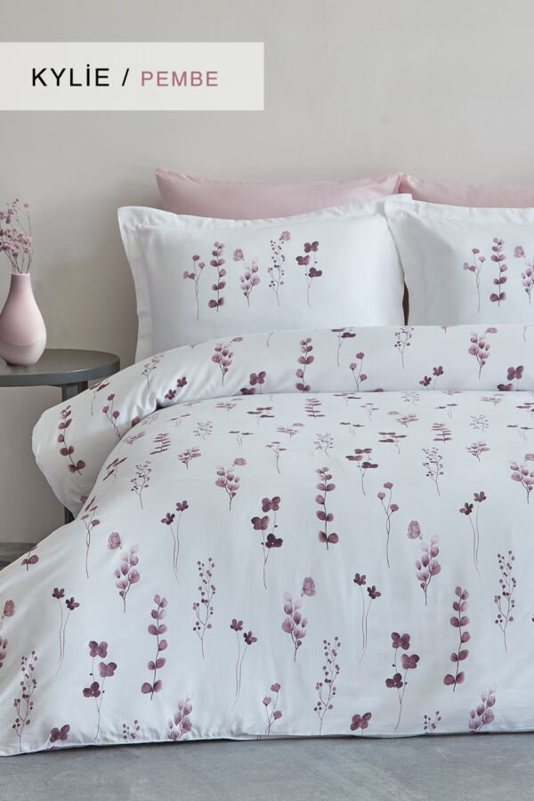 Kylie Cotton Satin Double Duvet Cover Set - Image 2