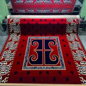 Oriental Geometric Patterned Velvet Carpet