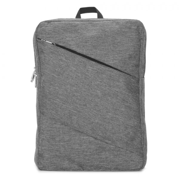 Laptop Backpack With Cross Zipper Detail - Image 3
