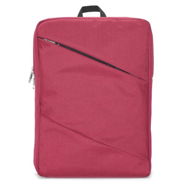Laptop Backpack With Cross Zipper Detail - Image 2