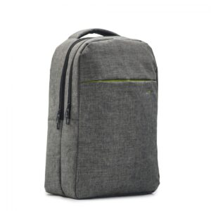 Printed Laptop Backpack With Colorful Zipper Detail