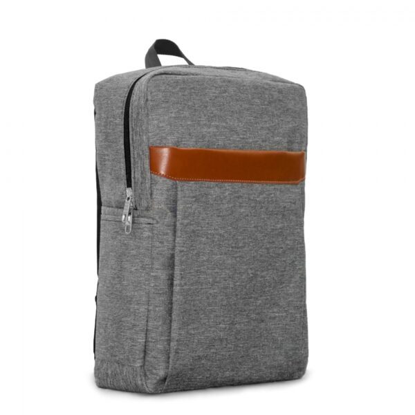 Giveaway Backpack With Laptop Compartment With Faux Leather Detail - Image 4