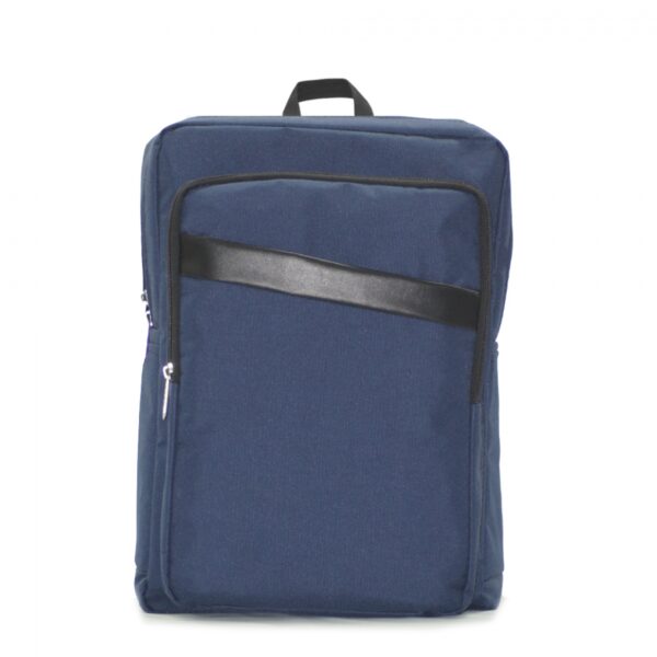 Laptop Backpack With Cross Leather Strip Detail - Image 8