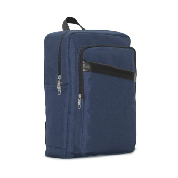 Laptop Backpack With Cross Leather Strip Detail - Image 9