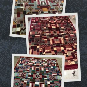Modern Geometric Patterned Velvet Carpet