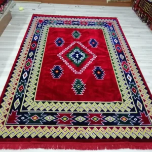 Luxury Gold Patterned Velvet Carpet