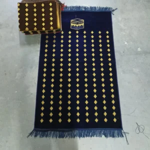 Kaabah Patterned Emerald Prayer Rug