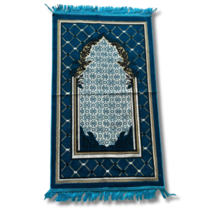 Geometric Patterned Emerald Prayer Rug