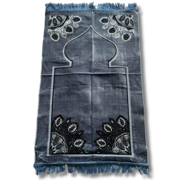 Grey Royal Velvet Prayer Rug