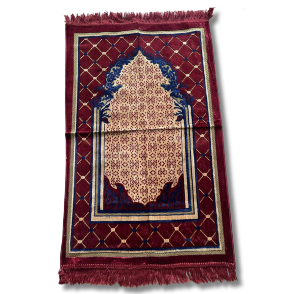 Burgundy Velvet Prayer Rug