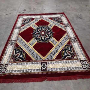 Luxury Gold Patterned Turkish Velvet Carpet