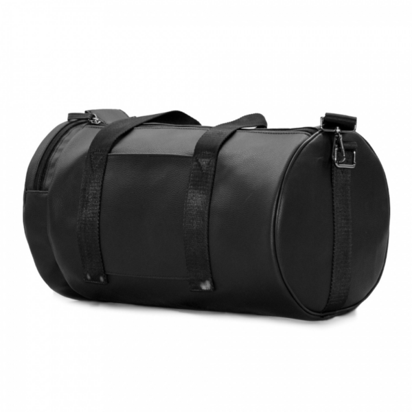 Leather Cylinder Sports and Travel Bag - Image 4