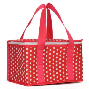 Digitally Printed Polka-Dot Patterned Picnic Thermos Bag