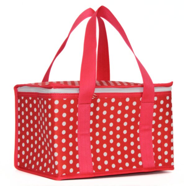 Digitally Printed Polka-Dot Patterned Picnic Thermos Bag