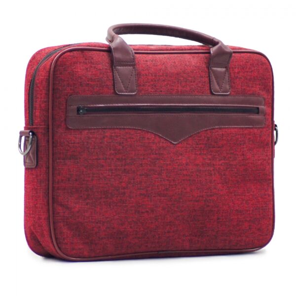 Grayish Fabric Biefcase and Laptop Bag - Image 2