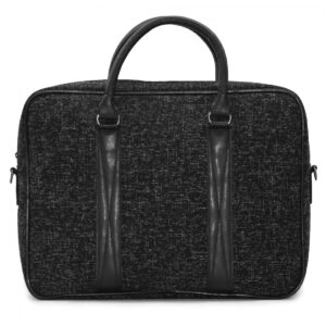 Grayish Fabric and Leather Detailed Notebook Bag